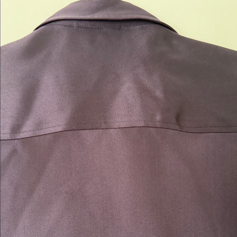 DKNY Women's Dark Purple Button Down Shirt - Picture 10 of 10